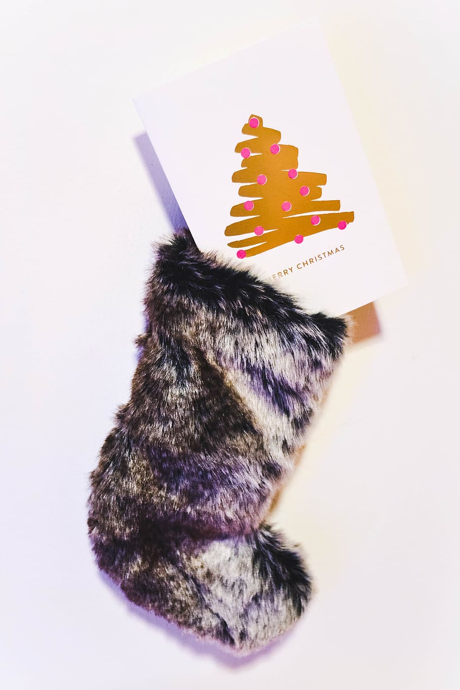 An XMAS sock with a Christmas card inside., canada, toronto, christmas stocking, HD wallpaper