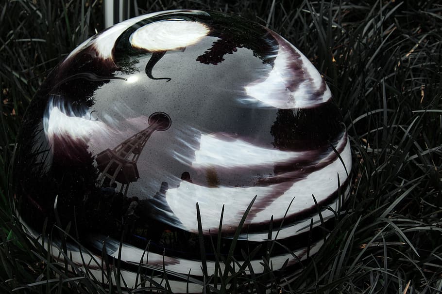 sphere, bird, animal, human, person, chihuly garden and glass HD wallpaper