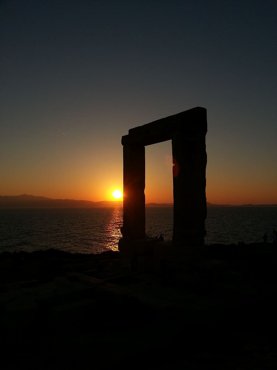 greece, goal, hellas, mediterranean, sunset, sky, water, sea HD wallpaper