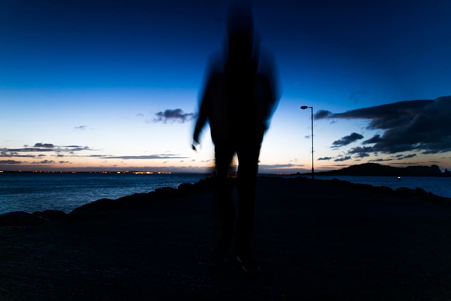ireland, dublin, ghost, sky, silhouette, sea, water, scenics - nature HD wallpaper
