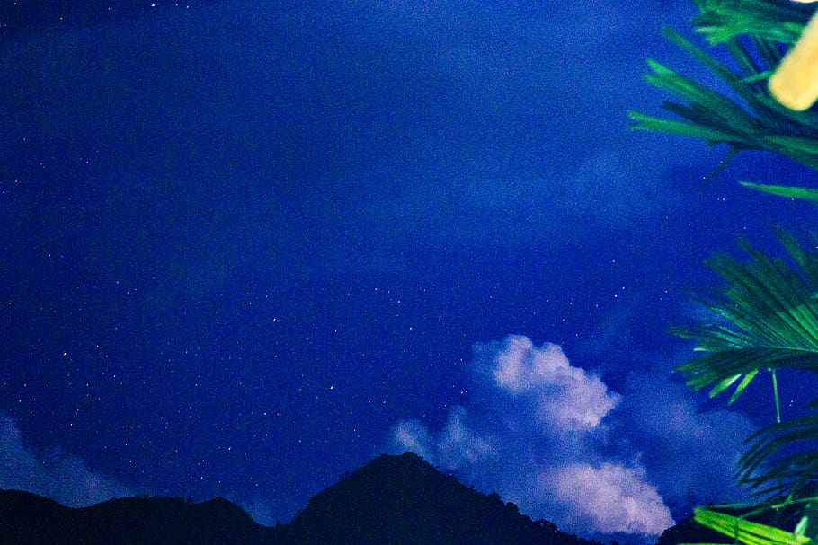 philippines, banaue, mountain, sky, blue, shadow, dark, darkness, HD wallpaper