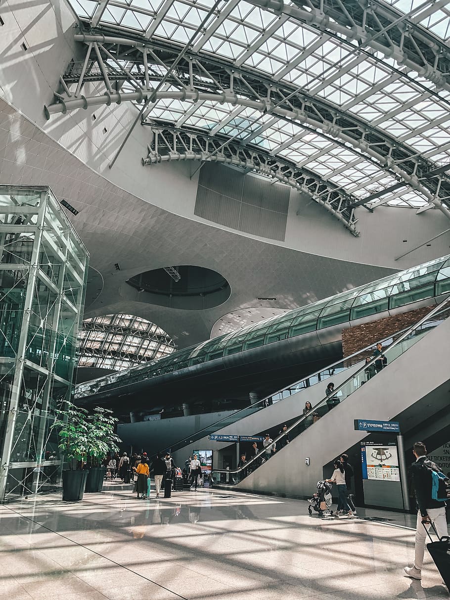 building scalator, person, incheon, south korea, 2851 unseo-dong HD wallpaper