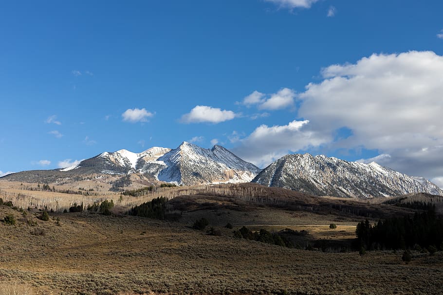 mountain range, peak, plateau, clouds, great outdoors, colorado HD wallpaper