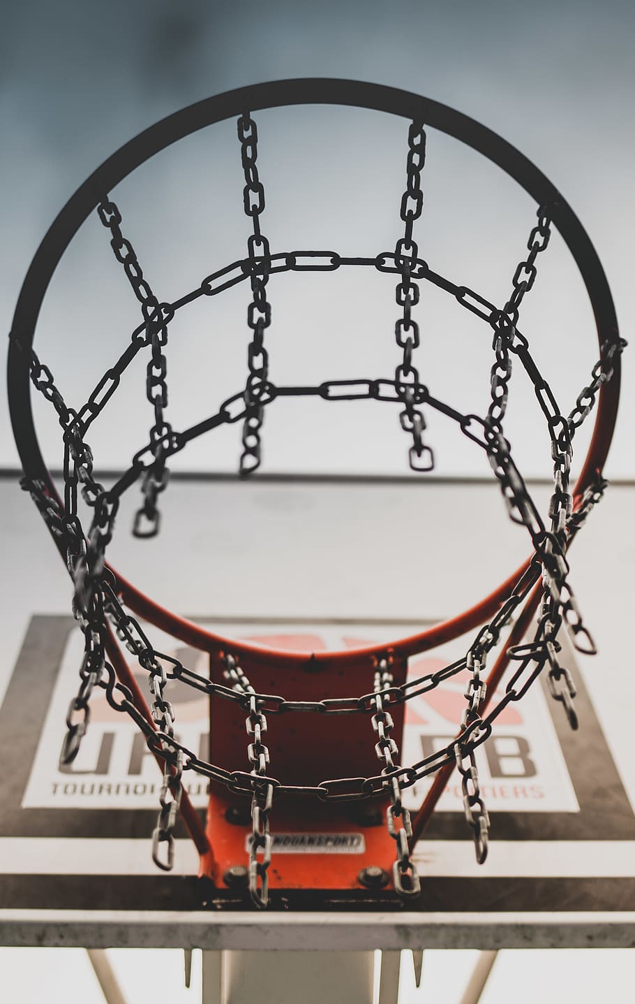 low angle photography of basketball hoop, poitiers, ig : @justinchrn, HD wallpaper