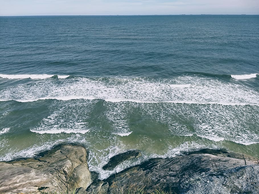 sea, water, beauty in nature, motion, scenics - nature, wave HD wallpaper
