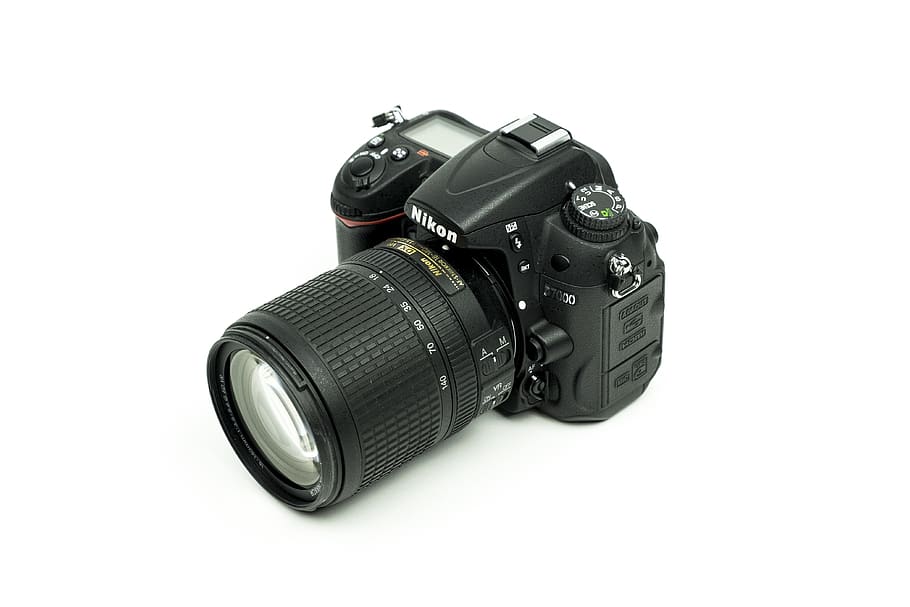 camera, dslr, lens, floor, white, nikon, flash, black, technology HD wallpaper