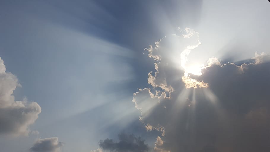 light, flare, sunlight, nature, outdoors, weather, sky, cumulus HD wallpaper