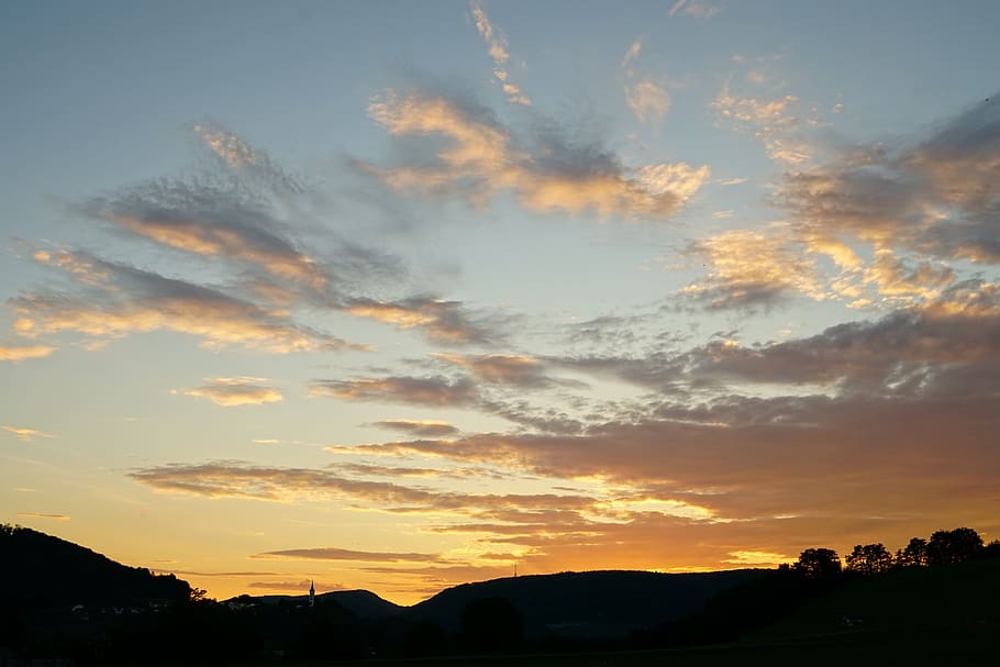 sunset, clouds, sky, cloud - sky, beauty in nature, scenics - nature HD wallpaper