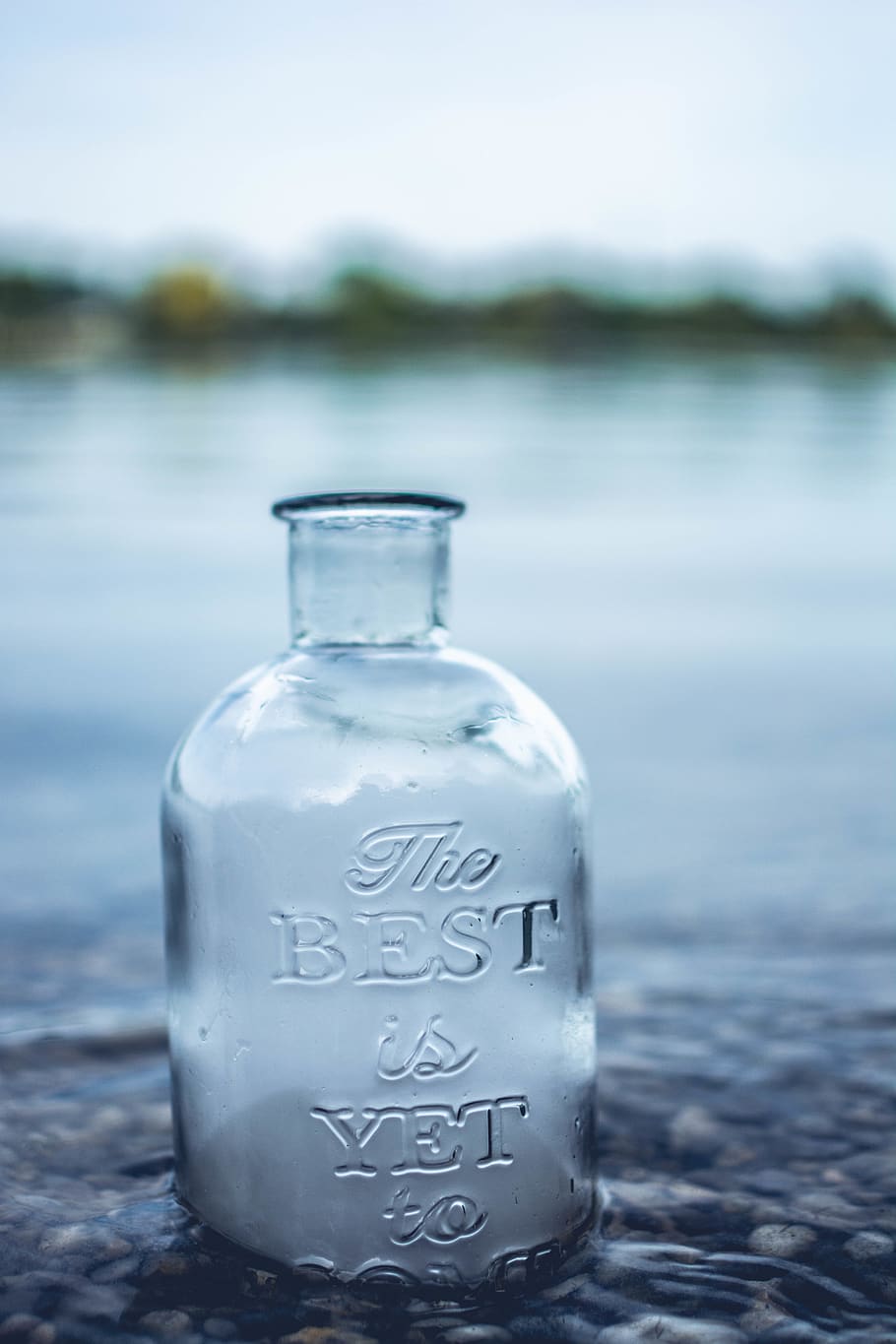 Clear Glass Jar in Body of Water, bottle, clean, close-up, sea HD wallpaper