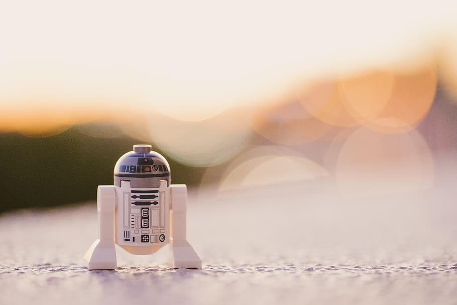 A Star Wars toy., sunset, sky, nature, technology, no people HD wallpaper