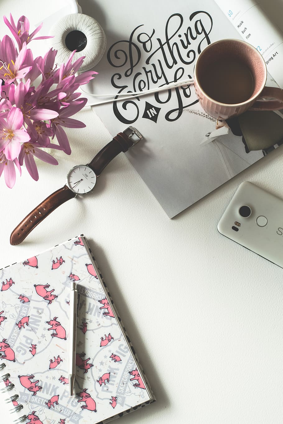 copy space, negative space, tabletop, studying, blogging, blogger HD wallpaper