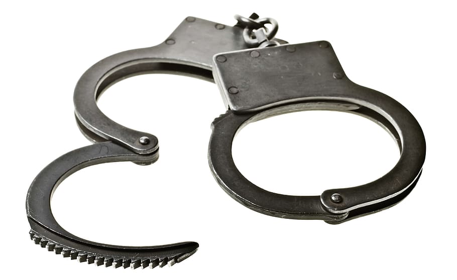 handcuffs, bracelets, burglar, chain, cop, crime, criminal, HD wallpaper