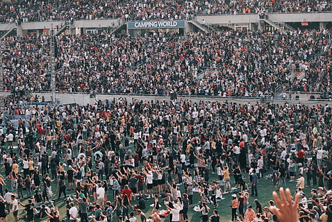 people inside stadium, crowd, person, human, audience, parade HD wallpaper