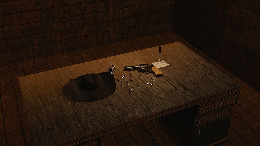 gun, bullets, weapon, cowboy, ammo, handgun, wood - material HD wallpaper