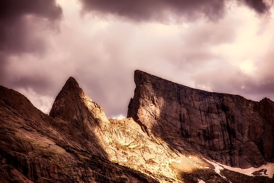 wyoming, landscape, sky, clouds, mountains, nature, outdoors HD wallpaper