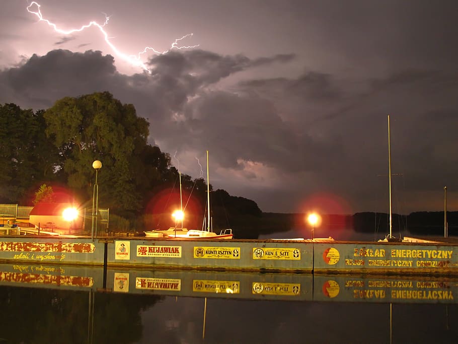 cloud - sky, illuminated, night, transportation, street light HD wallpaper