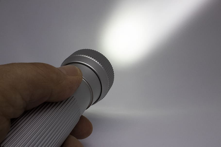 flashlight, hand, led, hell, shining, human body part, human hand HD wallpaper