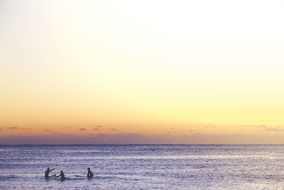 sunset, dusk, sky, ocean, sea, water, beach, horizon, landscape HD wallpaper