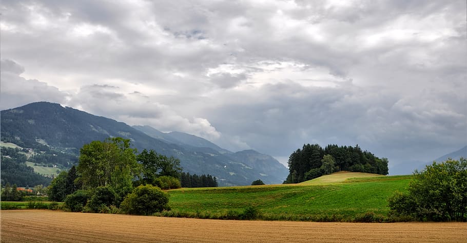 mountains, clouds, landscape, the alps, sky, nature, beautiful HD wallpaper