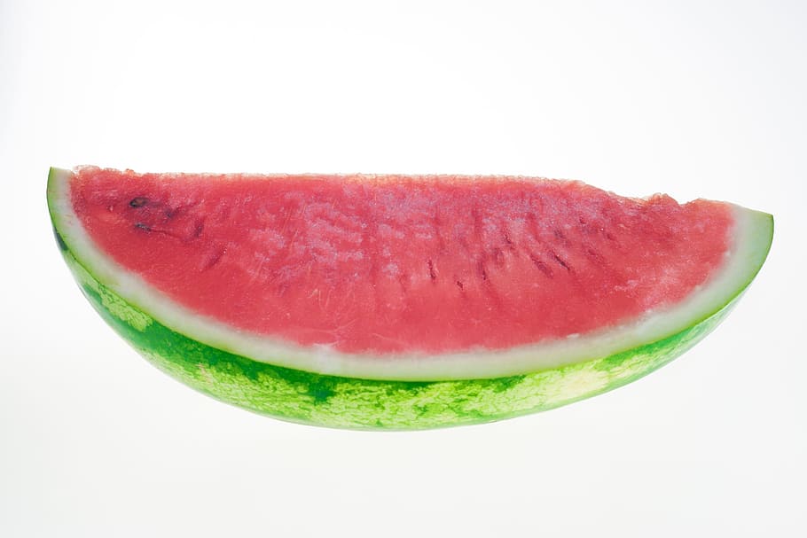 watermelon, slice, isolated, white, dietfood, red, healthyfood HD wallpaper