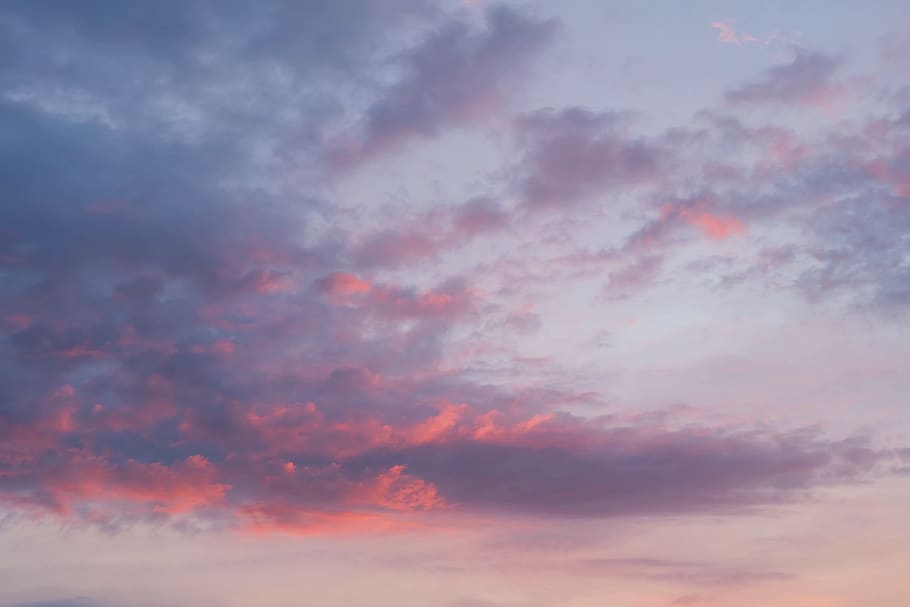 sky, view, sunset, pink, blue, x-a2, fujifilm, scenery, clouds HD wallpaper