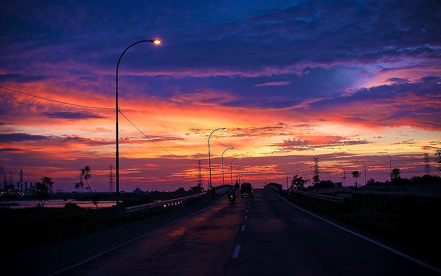 indonesia, semarang city, outdoor, landscape, sky, cloud, sunset