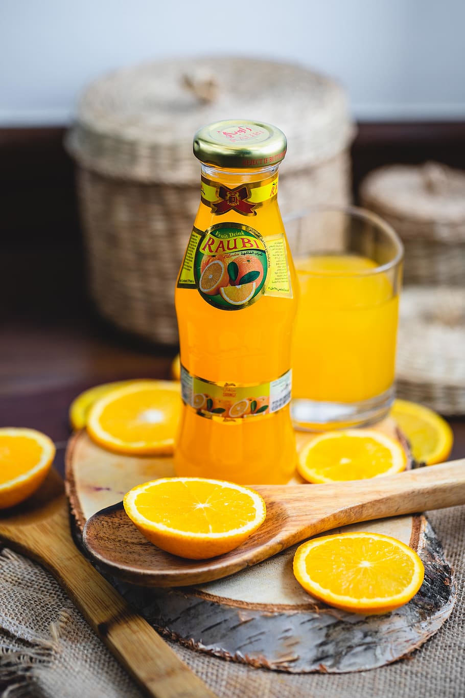 clear glass bottle, orange, food, plant, fruit, citrus fruit HD wallpaper