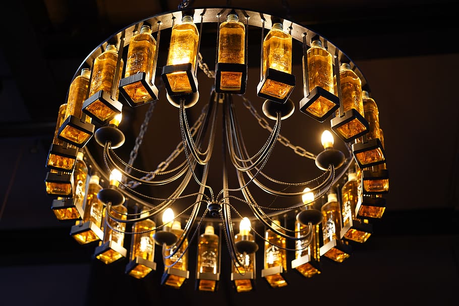 lighting, chandelier, lamp, crowd, wristwatch, lights, drink HD wallpaper