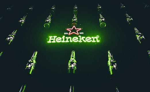 wallpaper, hd wallpaper, background, beer, neon sign, bottles HD wallpaper