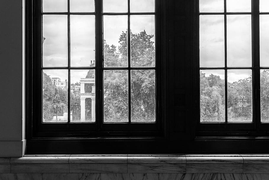 black wooden framed glass window, london, united kingdom, british museum, HD wallpaper