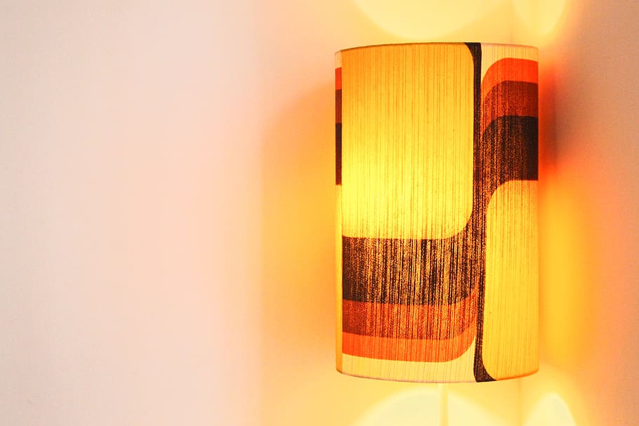 austria, vienna, retro, bright, light, lighbulp, orange, lamp HD wallpaper