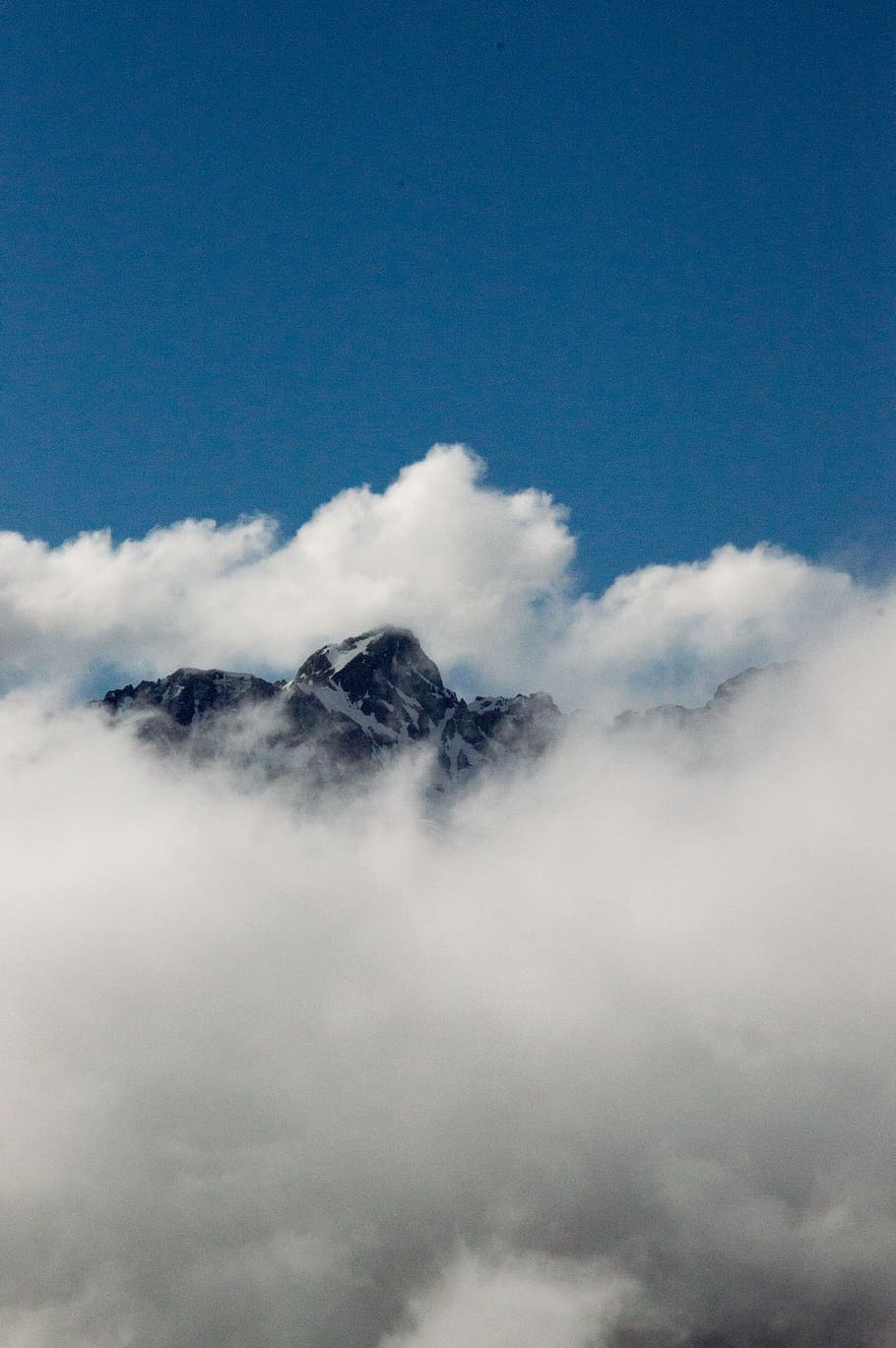 nature, mountain, outdoors, mountain range, weather, peak, sky HD wallpaper