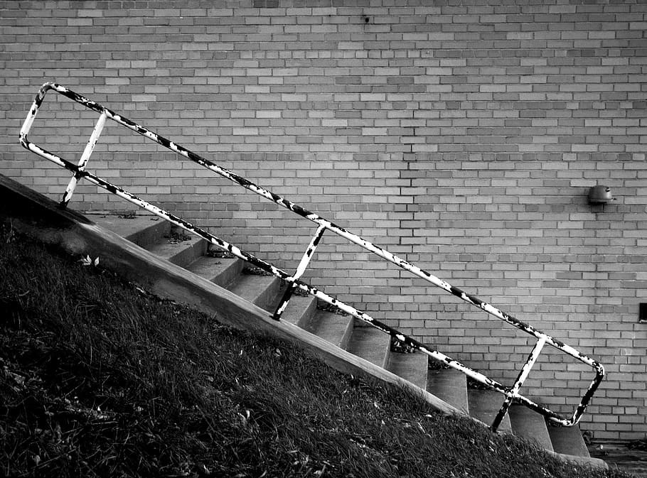 madison, united states, railing, rust, dirty, angle, brick HD wallpaper