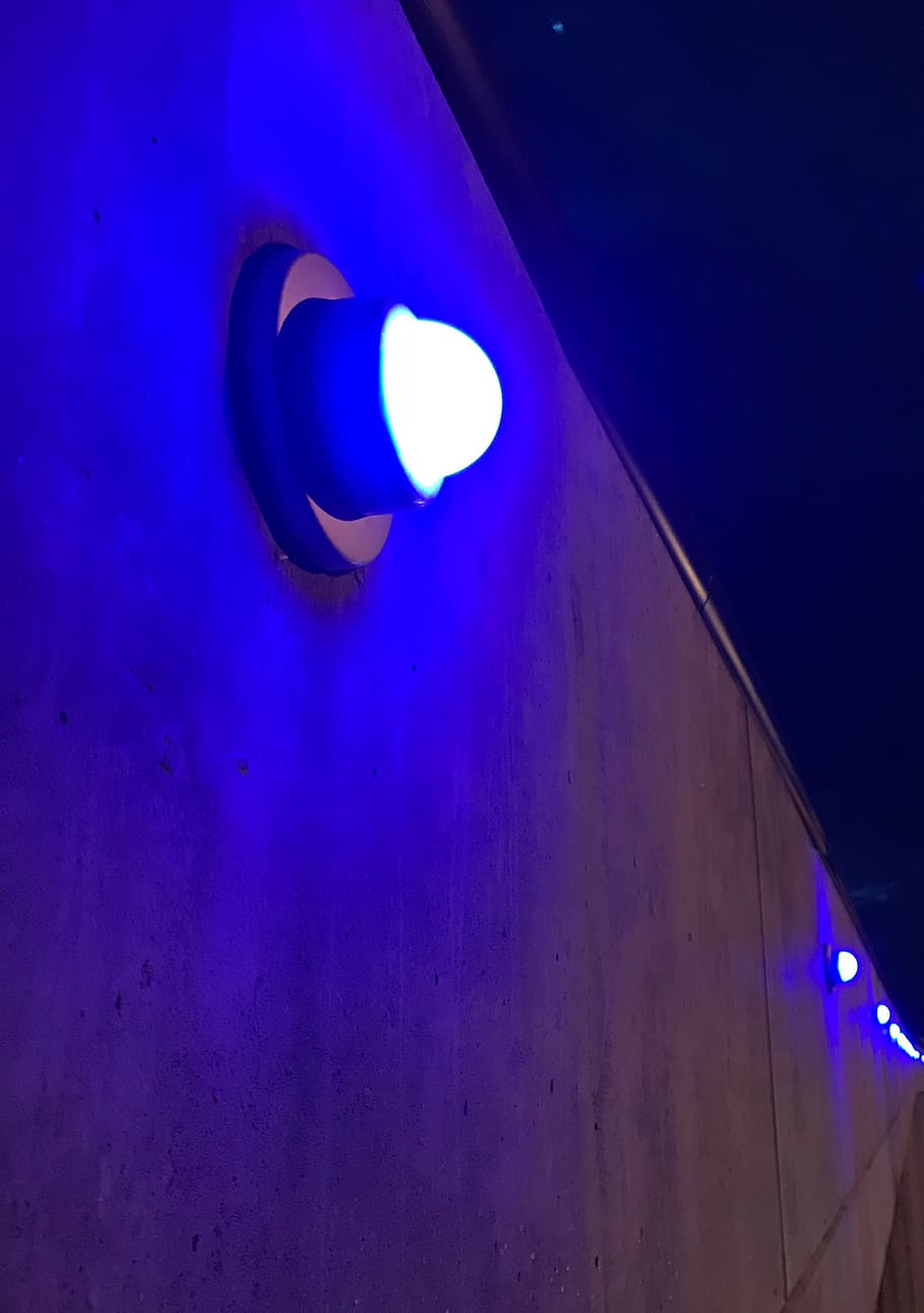 light, blue, illuminated, night, lighting equipment, low angle view HD wallpaper