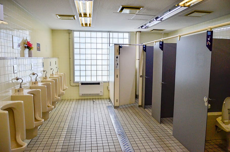 Japan Toilet Style at the car park, bathroom, restroom, wc, washroom