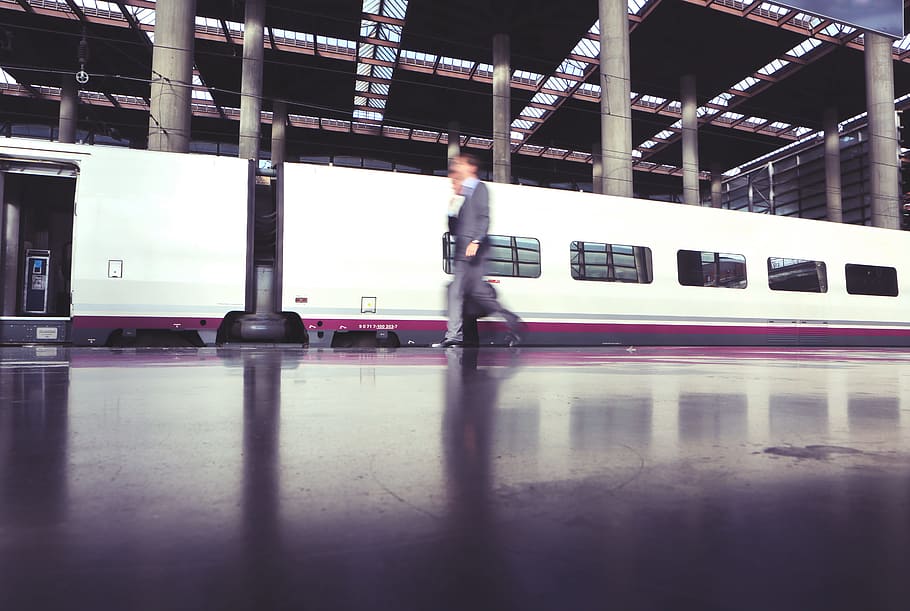 train, station, subway, walk, walking, people, transportation HD wallpaper