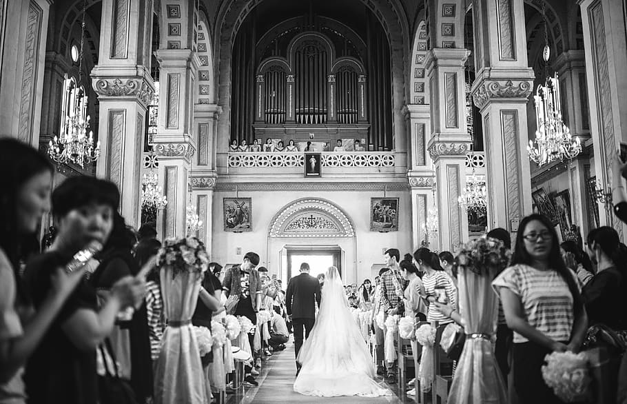 wedding, group of people, crowd, religion, real people, architecture HD wallpaper