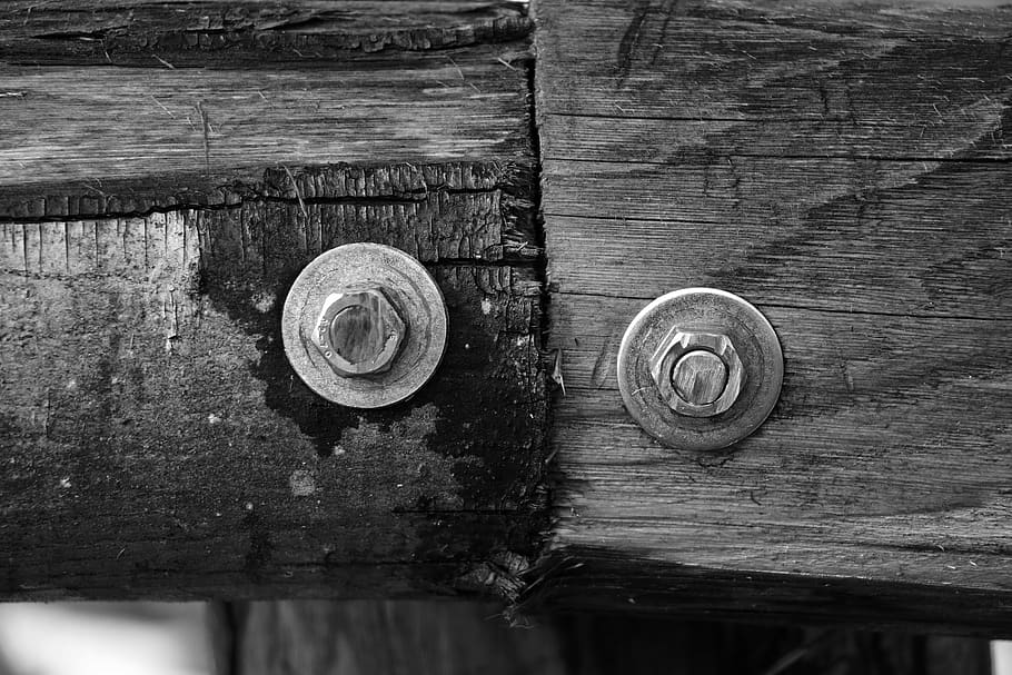 wood, bolts, wood - material, no people, table, close-up, textured HD wallpaper