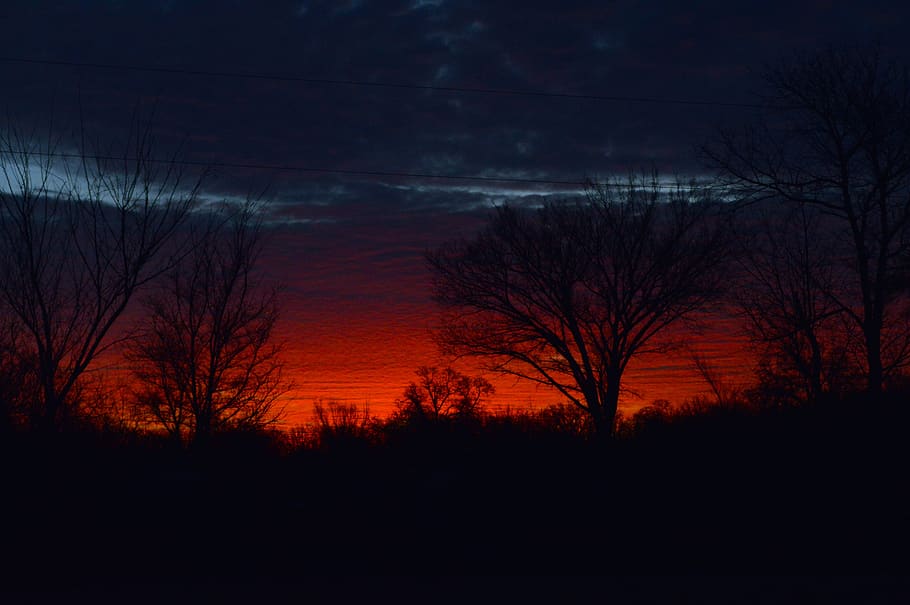 winter, dawn, sky, cold, nature, landscape, clouds, outdoors HD wallpaper