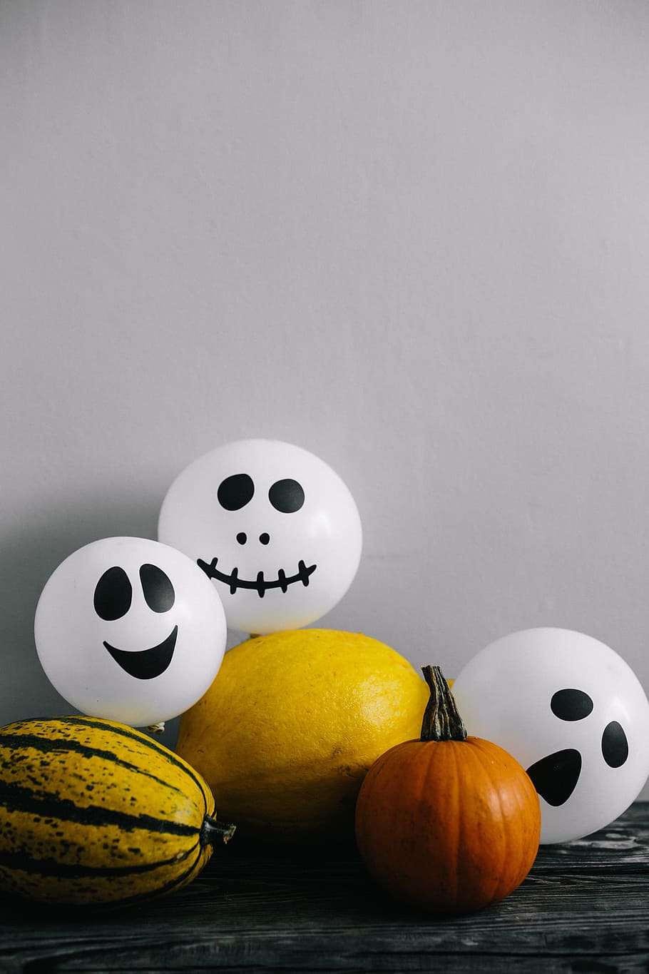 Pumpkins & Halloween, vegetables, autumn, fall, funny, ghosts HD wallpaper
