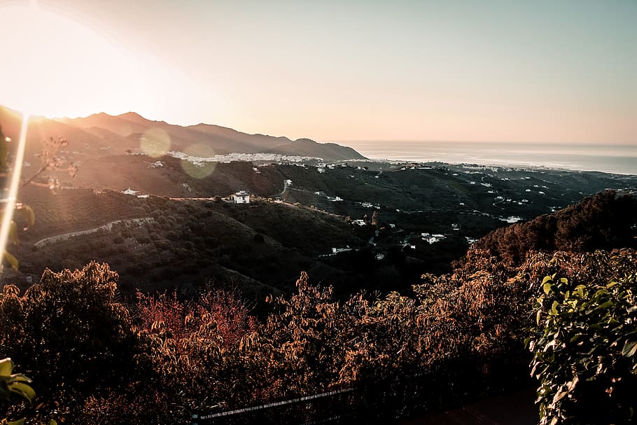 flare, light, sunlight, nature, outdoors, landscape, scenery HD wallpaper