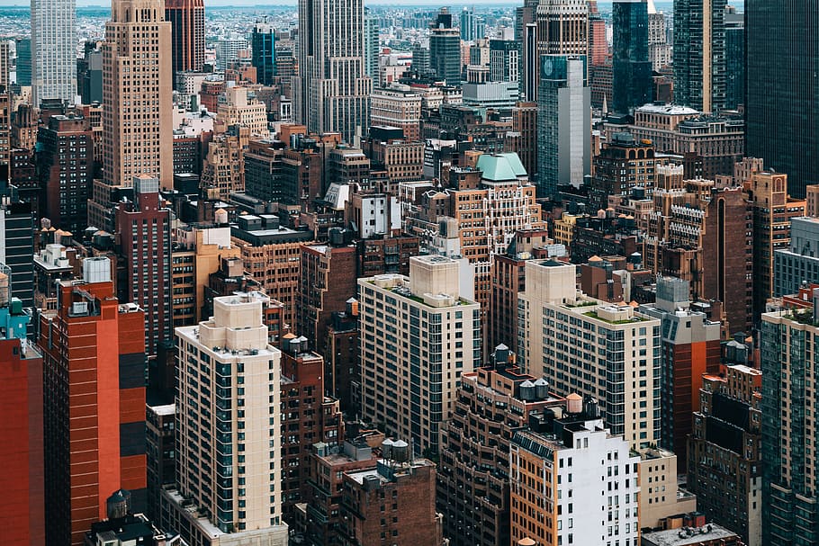 New York City Buildings And Water Towers Photo, Architecture HD wallpaper