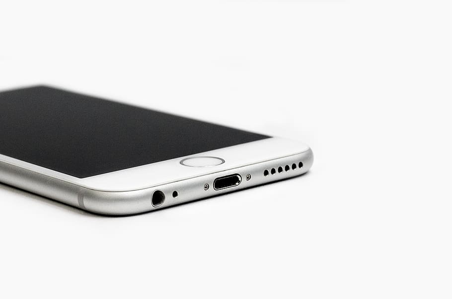 iphone, apple, cellphone, gadget, electronics, technology, white HD wallpaper