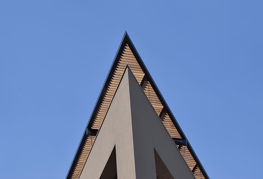 architecture, triangle, sky, clear sky, built structure, triangle shape HD wallpaper