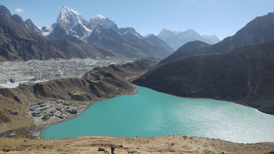 nepal, nature, lake, mountain, water, scenics - nature, beauty in nature HD wallpaper