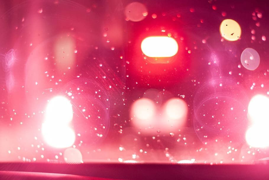 raindrops, lights, abstract, illuminated, defocused, no people HD wallpaper