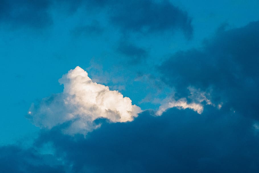 blue, sky, clouds, nature, cloud - sky, beauty in nature, cloudscape HD wallpaper