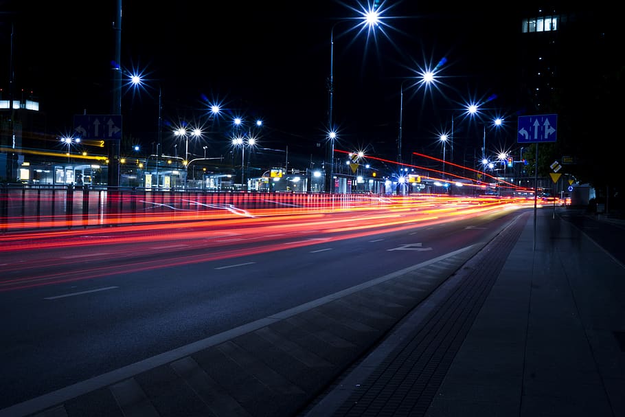 Timelapse Photography of Streets, blur, cars, city, commuting, HD wallpaper