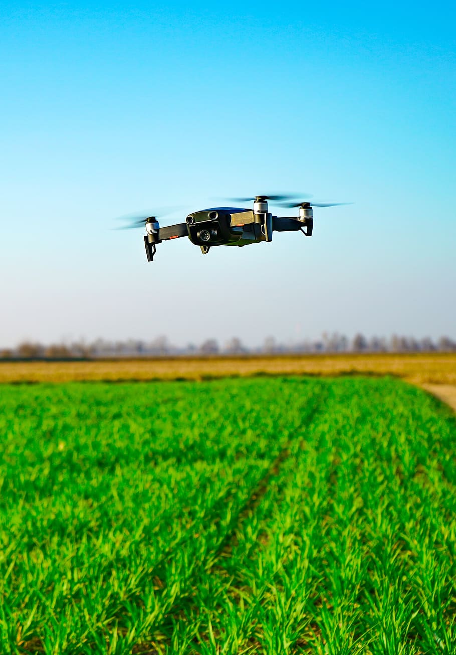 drone, dji, in flight, campaign, green, outdoors, agriculture HD wallpaper