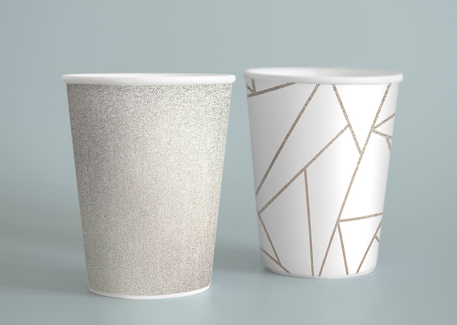 White Cups, paper cups, studio shot, indoors, two objects, no people HD wallpaper